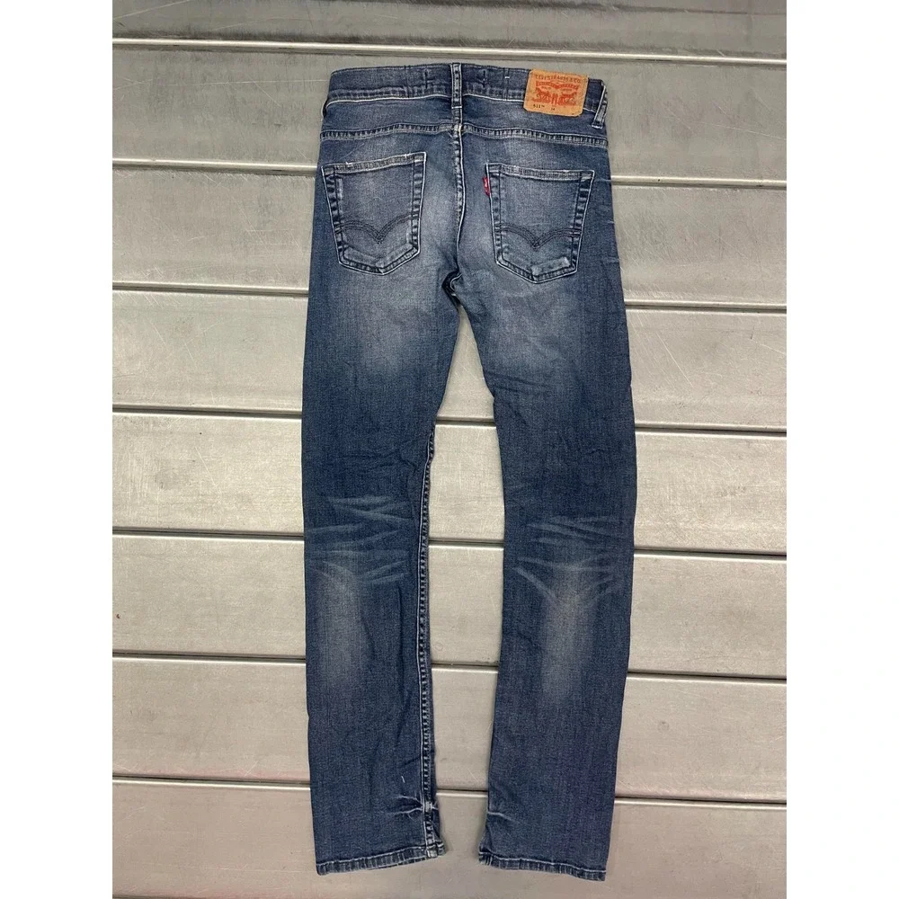 Levis 511 Slim Fit Jeans Women Size‎ 14 26x29 Blue Medium Wash Denim Straight
